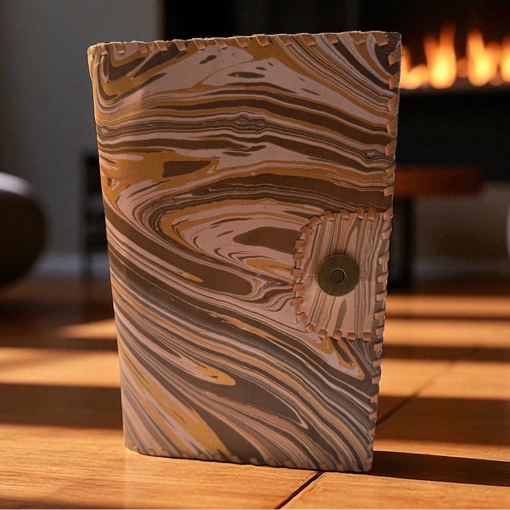 Studio Caleidoscope Handmade Marbled Genuine Leather Large Wallet